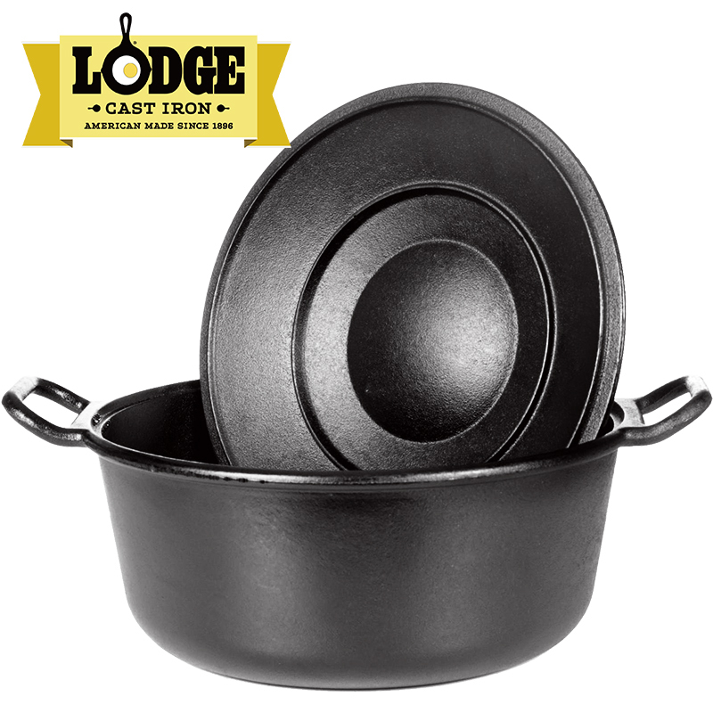 LODGE[美国进口]洛矶铸铁锅炖锅不粘锅无涂层电磁炉汤锅家用P10D3