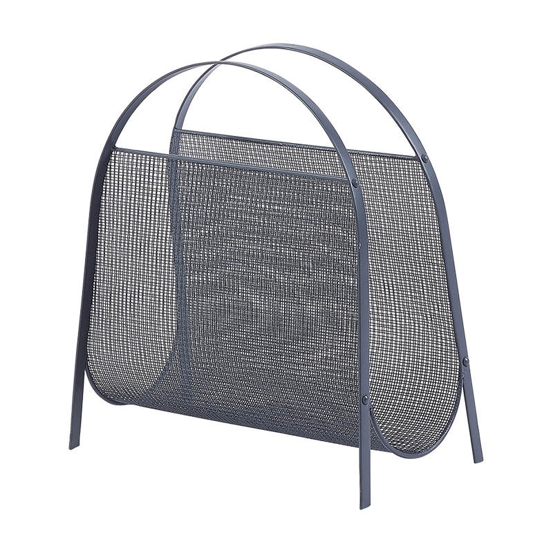 森美人北欧落地简易收纳架置物架铁艺小书架简约报刊架小型书报架杂志架高清大图