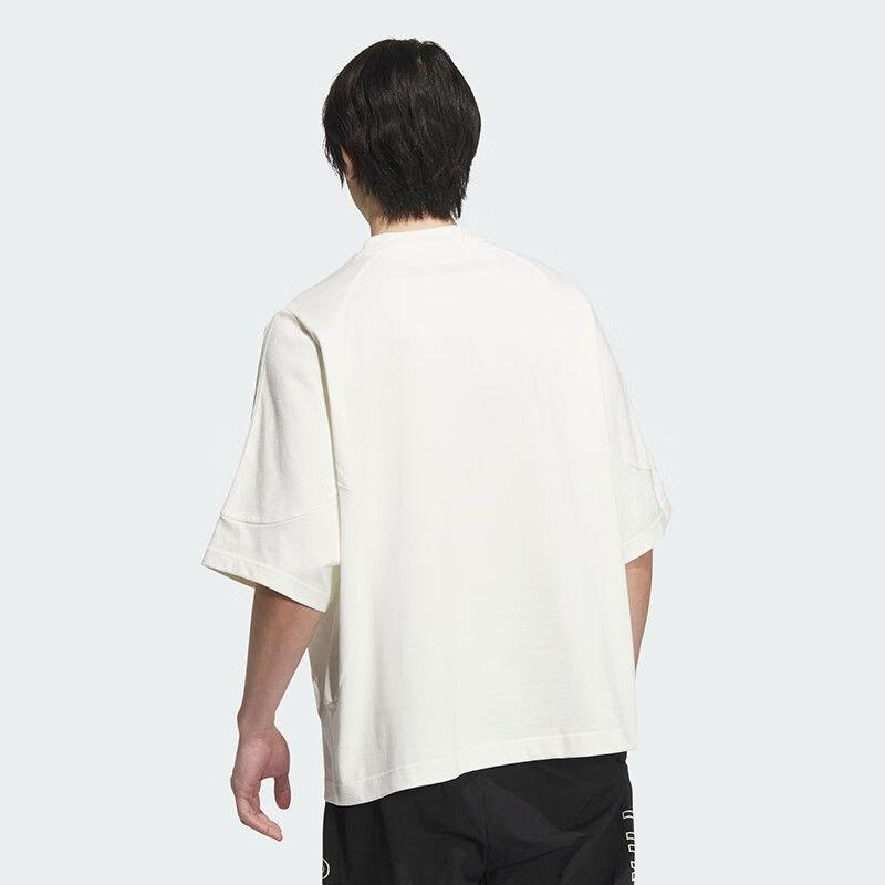adidas/阿迪达斯男女装 三条纹情侣运动休闲短袖T恤 JI6643 C