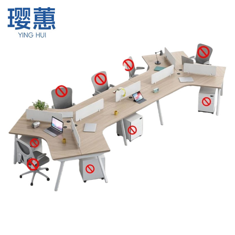 璎蕙 职员桌三人位张高清大图