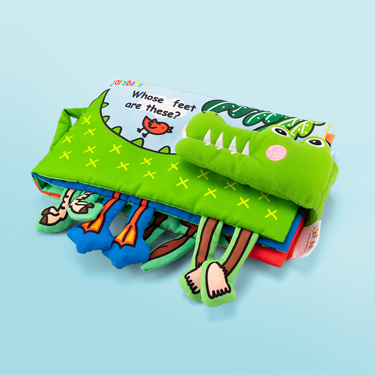 jollybaby新款鳄鱼布书婴幼儿早教撕不烂可啃咬6-12个月1663高清大图