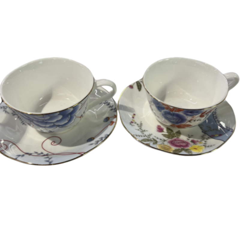 玛戈隆特骨瓷咖啡杯套装2杯2碟高清大图