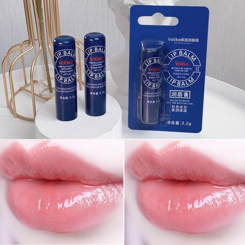 美国Voliko小蓝管罐润唇膏保湿滋润淡化唇纹官方旗舰店·达人专享