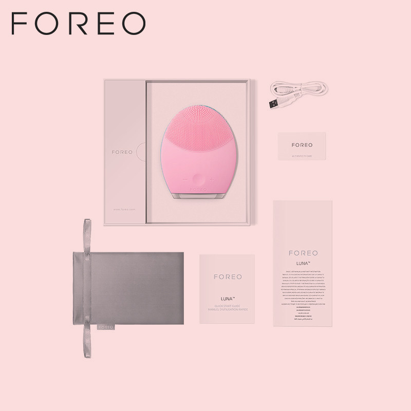 斐珞尔(FOREO) 美容器 LUNA2第二代露娜 充电式 脸部按摩声波震动导入 深层清洁毛孔去黑头 洁面仪适合中性肌肤