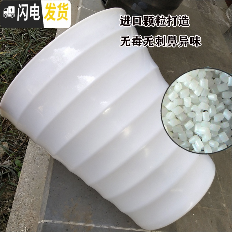 三维工匠 中等螺纹型花盆盆景果树大型植物落地高筒加厚仿陶瓷塑料花盆 有孔黑色螺纹送加厚托盘 中等花盆容器