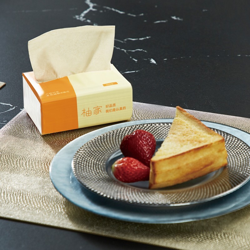 柚家本色抽纸竹浆本色 柔韧厚实吸水性强 3层100抽/包*30包 整箱装高清大图