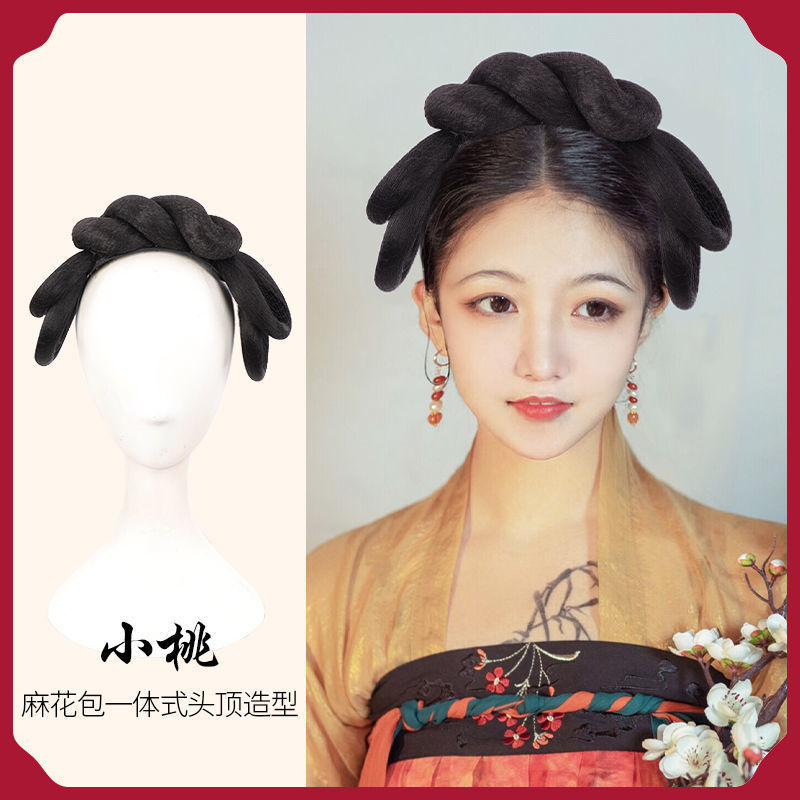懒人发箍款式六[无发箍] 古装汉服假发包古风发髻发型女全头套一体式假发懒人发箍手残百搭