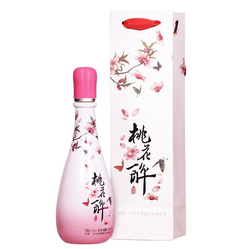 泸州老窖 桃花醉时尚版 22度 500ml*6瓶整箱白酒
