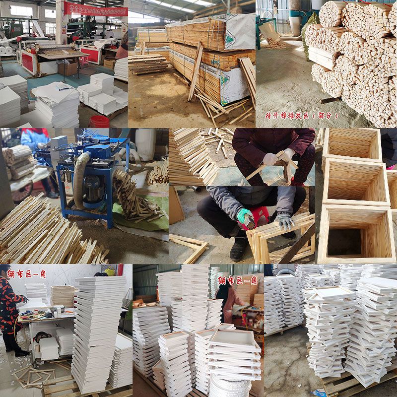 油画框亚麻棉实木布内框丙烯手绘练习颜料10个装画板材