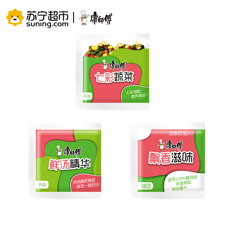 康师傅 番茄鲜蔬面整箱装 109g*12