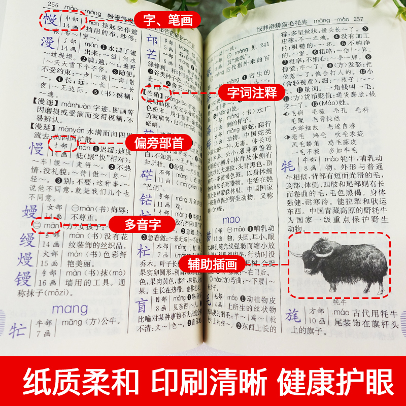 [正版]新版 新编学生字典第1版双色本 人民教育出版社第一版中小学生便携词语字典人教版 新版字典词典精装工具书高清大图