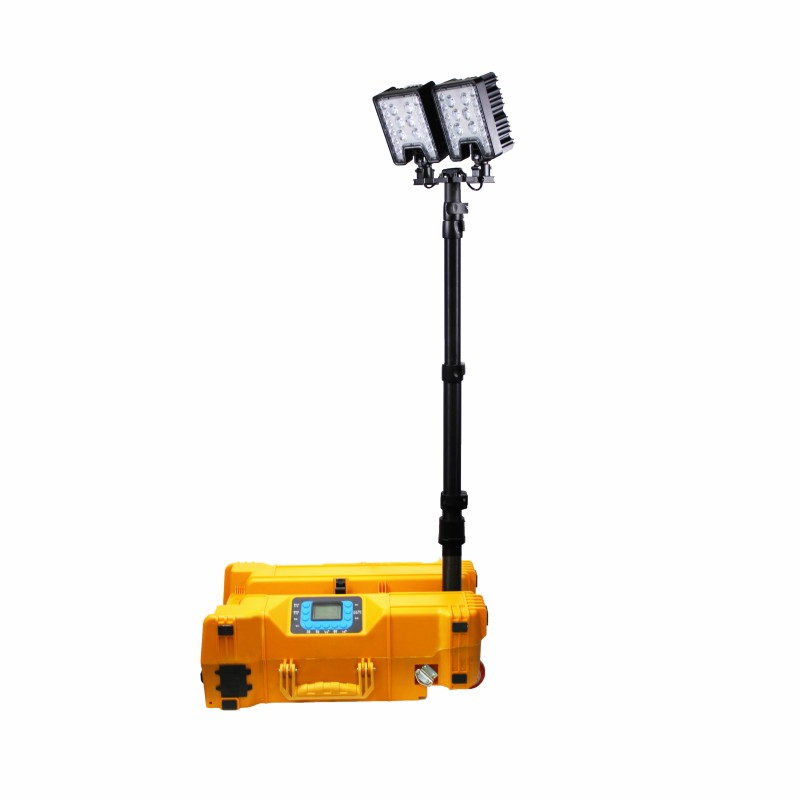 华燏 HY-YD206 DC21.6V 120W IP65 LED 电池供电 多功能移动照明平台 工作灯(台)黄色高清大图