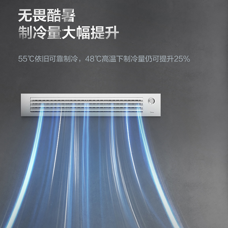 美的(Midea)领航者大6匹一拖五全直流变频智能家电中央空调加湿新风MDVH-V160W/N1-620LH(E1)