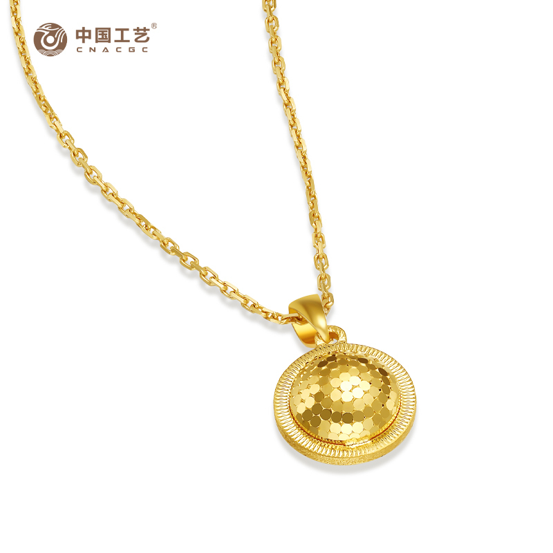 黄金足金999闪耀福禄爆闪葫芦吊坠套链