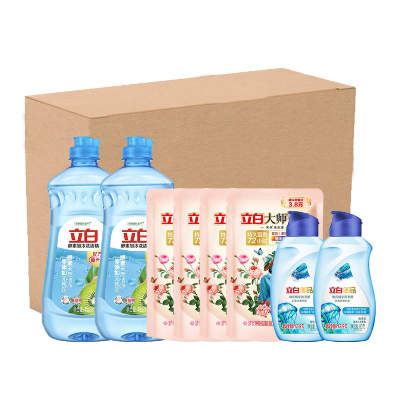 立白酵素洗洁精455g洁净八件套(1470g)