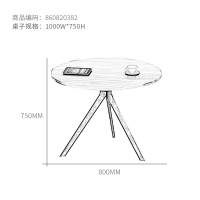 HiBoss简约现代小茶几圆形办公接待洽谈桌时尚休闲咖啡台子