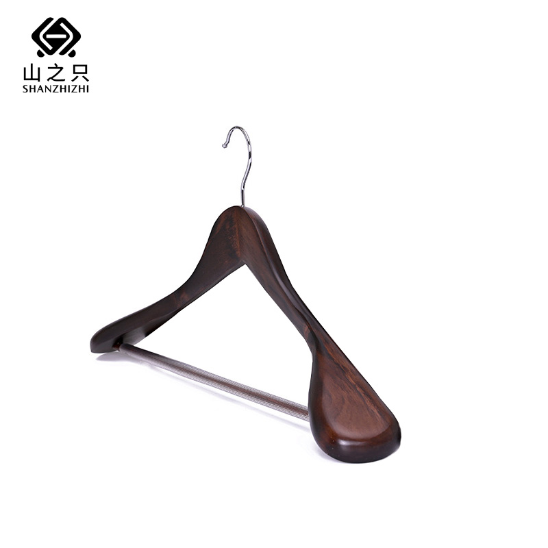 山之只 加粗无痕实木衣架 44.5cm 个高清大图