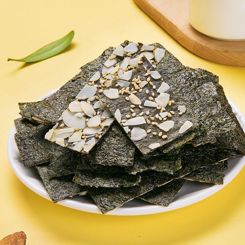【巴旦木/芝麻】2种口味【6罐】山水说夹心海苔罐装即食儿童芝麻原味炒米巴旦木南瓜子40克罐装