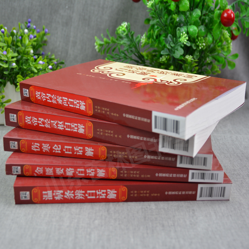 [正版]中医四大经典名著白话解白话文全套带原著原文5本黄帝内经素问灵枢伤寒论金匮要略温病条辨带译释翟双庆中医基础理论书高清大图