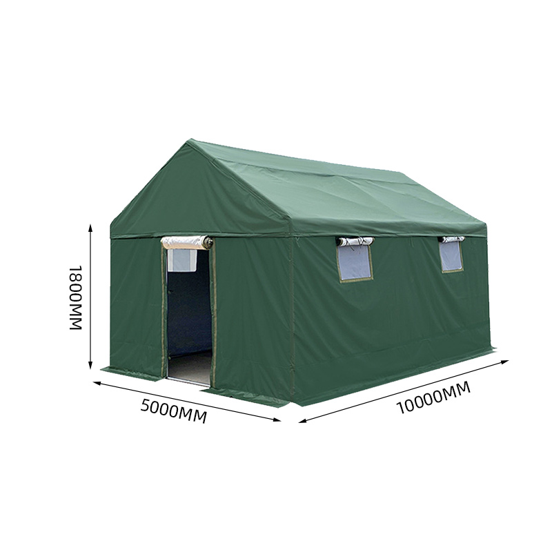 探在途 TZT40614135 户外施工帐篷防雨应急救援加棉帆布帐篷 10*5米高清大图