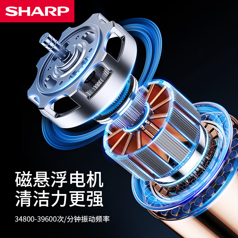 夏普声波电动牙刷DO-NS68C-BK黑色高清大图