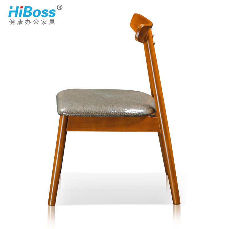 HiBoss现代简约实木餐椅书房椅家用休闲餐厅桌椅组合北欧靠背椅子