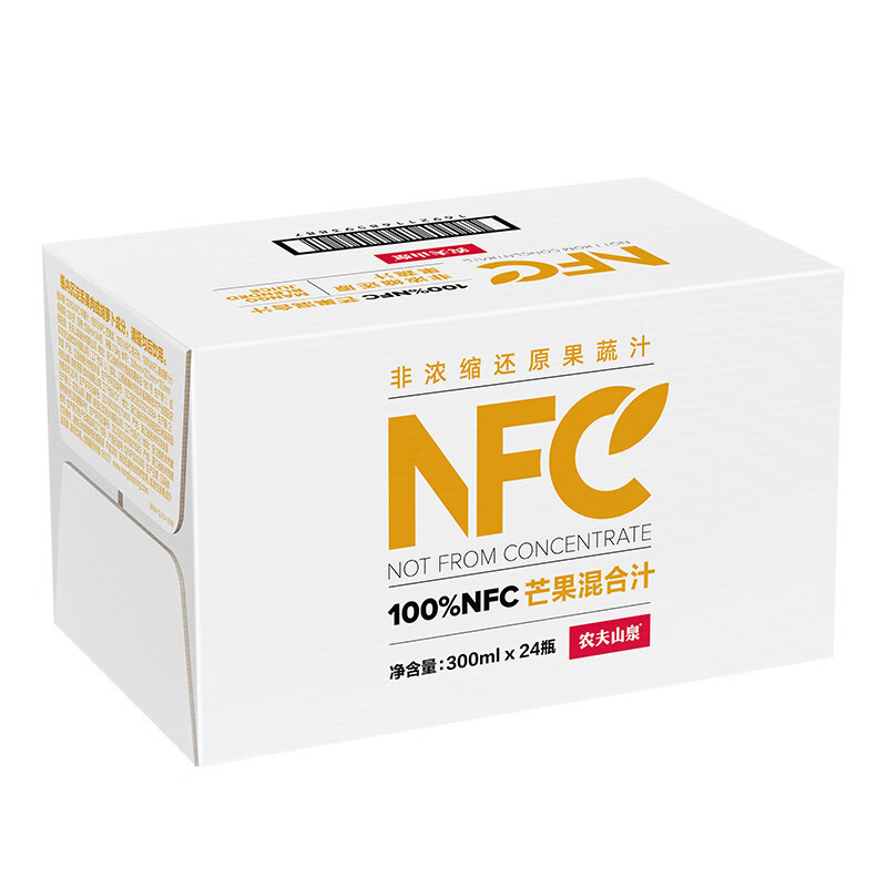 农夫山泉100%NFC芒果混合汁300ml*24瓶