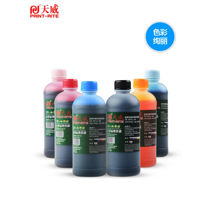 天威打印机墨水通用适用惠普佳能爱普生兄弟连供hp80 [500ML]六色-黑红黄蓝浅红浅蓝[送加墨器]大通用!