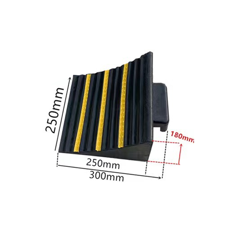 翌嘉YJ4121908塑料止退器塑料止滑器停车斜坡垫三角木阻车器 250*250*180mm高清大图
