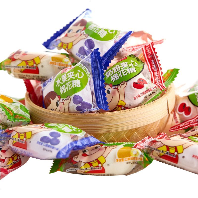 不家棉花糖软糖散装批发混合口味结婚庆喜糖水果夹心软糖果 多种口味混合250g