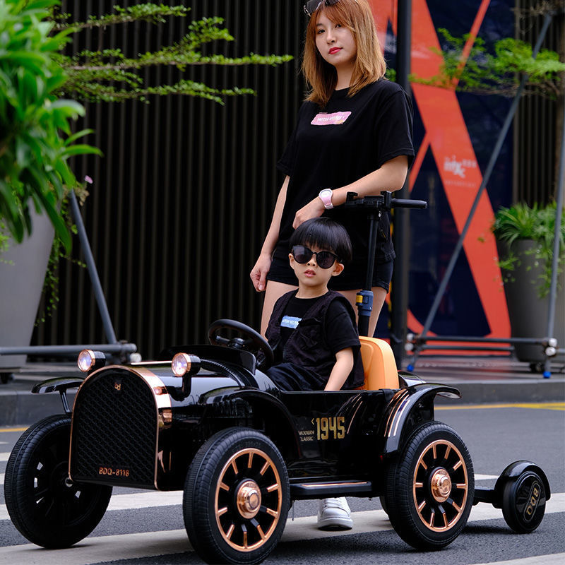 儿童电动车四轮宝宝玩具汽车可坐站大人亲子遥控小孩电瓶老爷童车迪潇