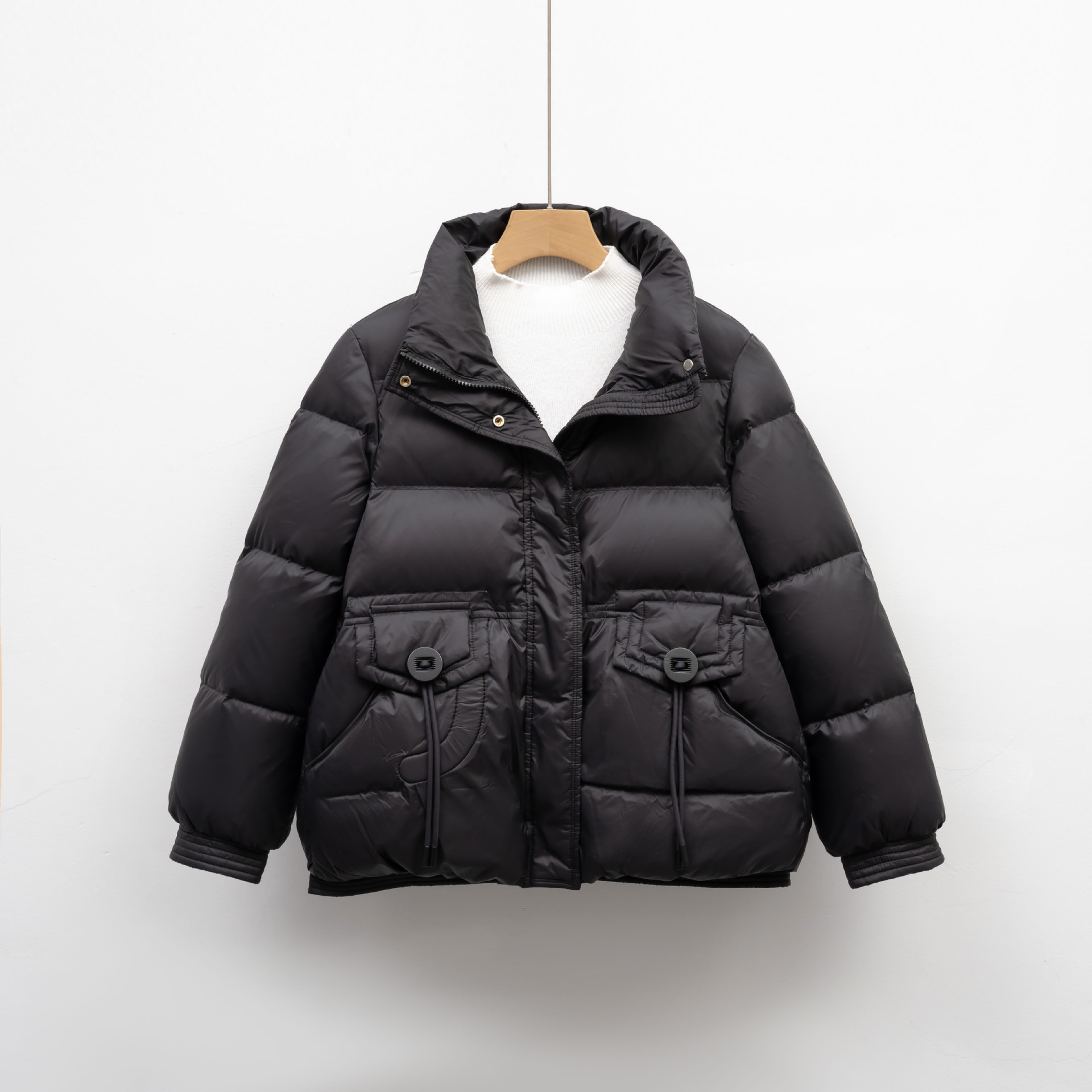 短款羽绒服冬季女面包服新款小个子保暖白鸭绒加厚立领外套高清大图