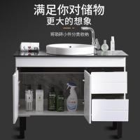 现代简约小户型浴室柜洗手盆柜组合落地式卫生间一体防水洗漱台池