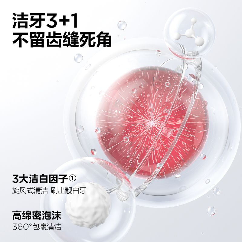 参半oralshark高山茉莉味科研白牙膏--180g高清大图