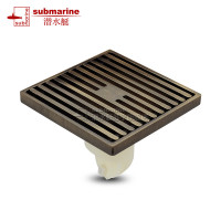 潜水艇(submarine)全铜防臭地漏格栅面板防臭内芯防堵滤网沐浴房地漏QLTK50-10