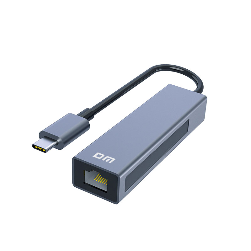 大迈(DM)GZD002 Type C百兆网口 3口USB3.0集线器 (计价单位:个) 灰色高清大图
