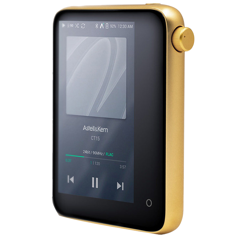 艾利和 CT15 AI智能语音HiFi播放器无损音乐便携式发烧mp3 播放器金色