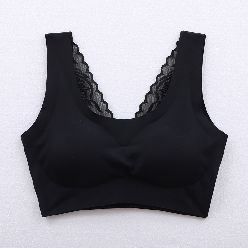 南极人(NanJiren)一片式无痕内衣女士 小胸专用调整型胸罩 蕾丝美背无钢圈文胸女