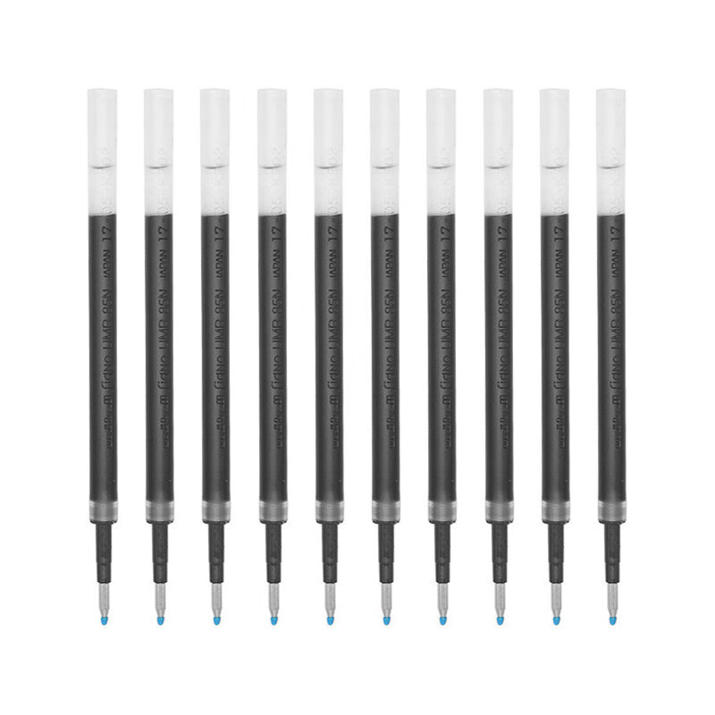 三菱umr85n中性笔芯05mm10支盒黑色视频