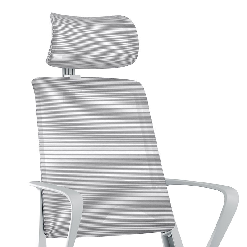 初嘉CJ-7147办公椅转椅电脑椅网布学习椅高背职员椅 灰框高清大图