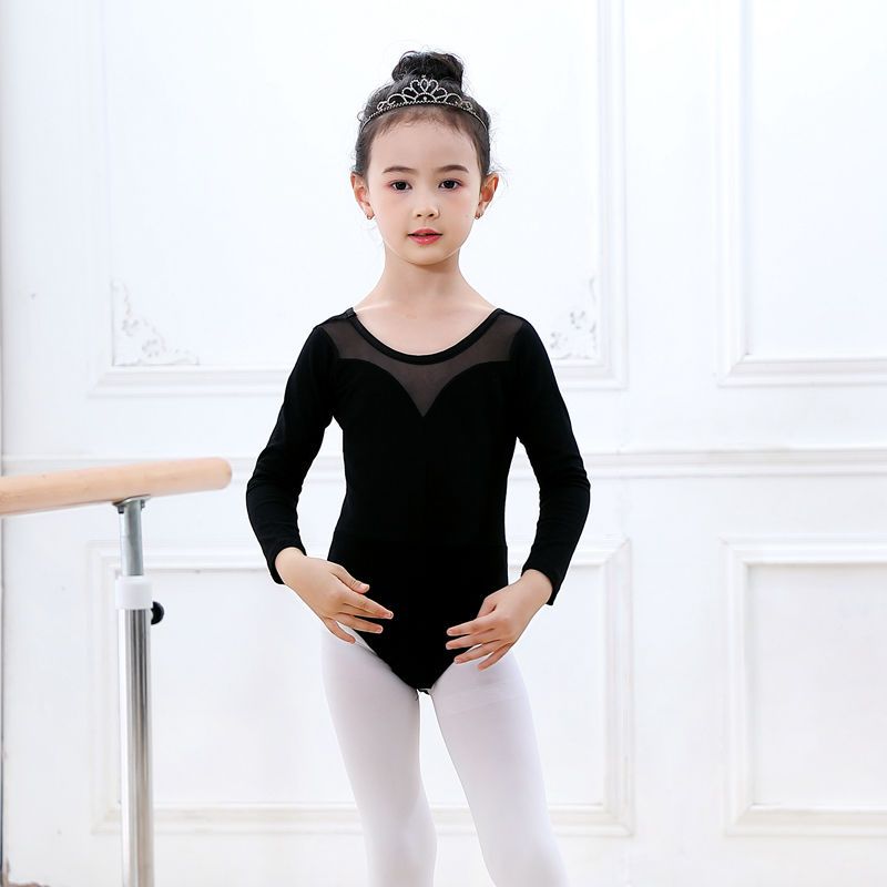 舞蹈服儿童女童练功服考级服中国舞服装体操服芭蕾舞裙棉长袖