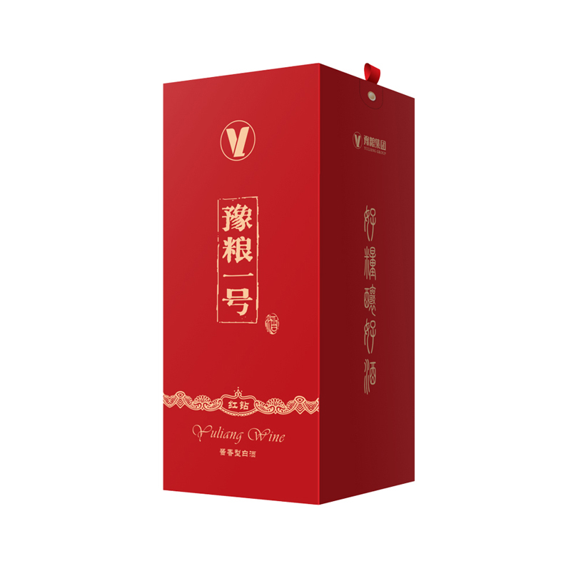 豫粮一号 红钻53度酱香型白酒 五年窖藏 500ml 单瓶 送礼婚宴用酒