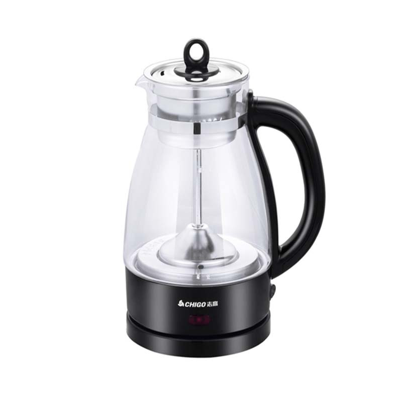志高 ZY-106F 1.0L茶壶煮茶器 高硼硅玻璃电煮茶壶 黑色 单个装