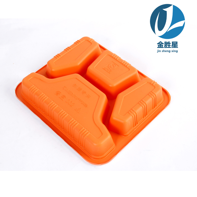 金胜星 一次性四格彩餐盒 1100ML 400套/箱高清大图