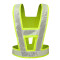 鸣固 反光背心防汛马甲反光衣反光背带跑步背心交通骑行马甲汽车安全警示马甲环卫 V字型反光背带荧光黄