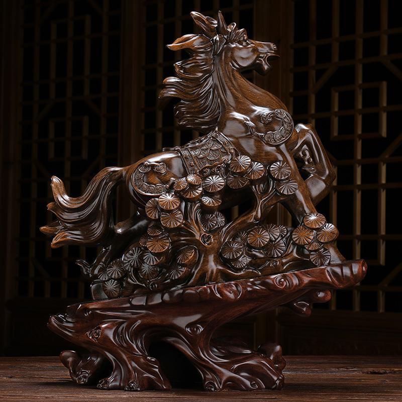 美帮汇志在千里马摆件办公室桌台玄关博古架工艺装饰品老板高清大图