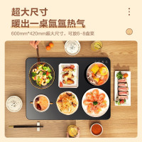 美的(Midea)饭菜保温板热菜板家用多功能恒温加热器暖菜宝保温桌垫暖菜板方形 MC-BWF06-01