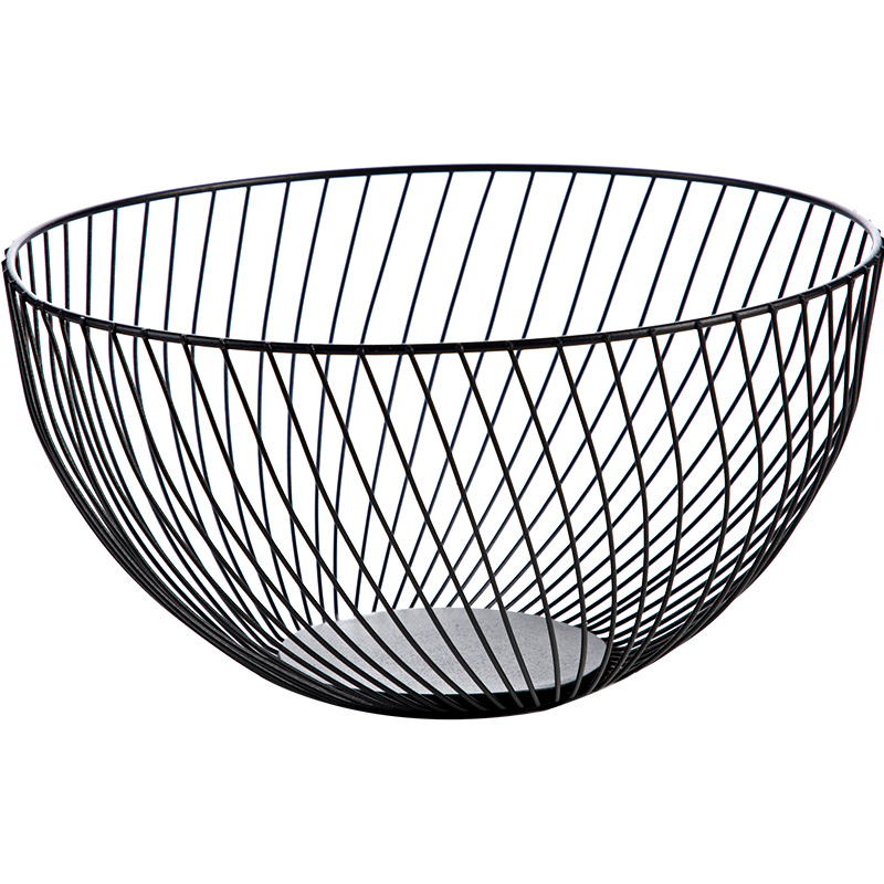 铁艺水果盘创意现代北欧风格零食收纳篮家用客厅茶几水果篮高清大图