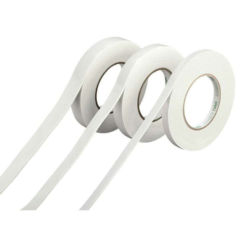 得力(deli) 30411泡棉双面胶带18mm*5y*2.5mm (单位:卷)海绵胶纸胶粘胶条 海绵胶纸胶粘胶条15卷