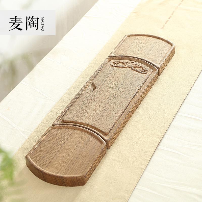 实海茶台干泡盘茶托 鸡翅实木整块茶盘 功夫茶具小茶盘_11